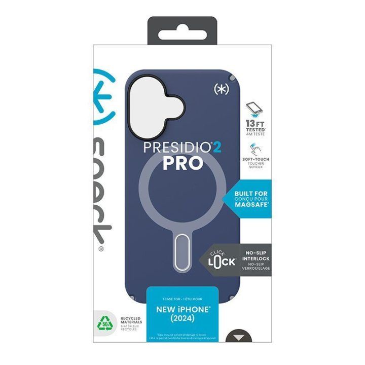 Dėklas iPhone 16 Speck Presidio2 Pro ClickLock su MagSafe