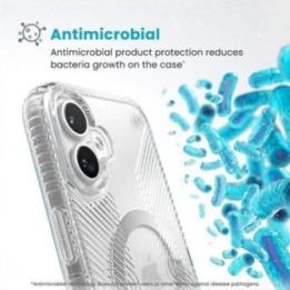 Permatomas dėklas iPhone 16 Plus Speck Presidio Perfect-Clear Grip ClickLock