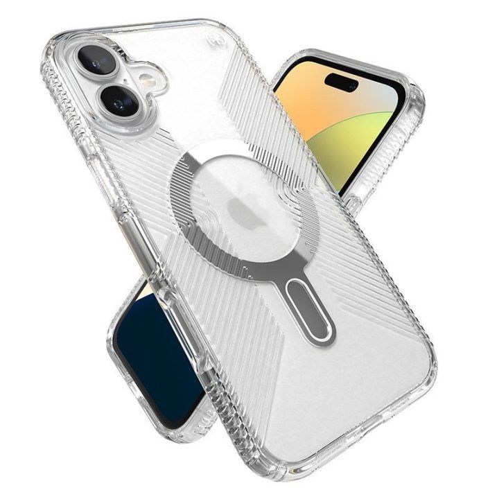Permatomas dėklas iPhone 16 Plus Speck Presidio Perfect-Clear Grip ClickLock