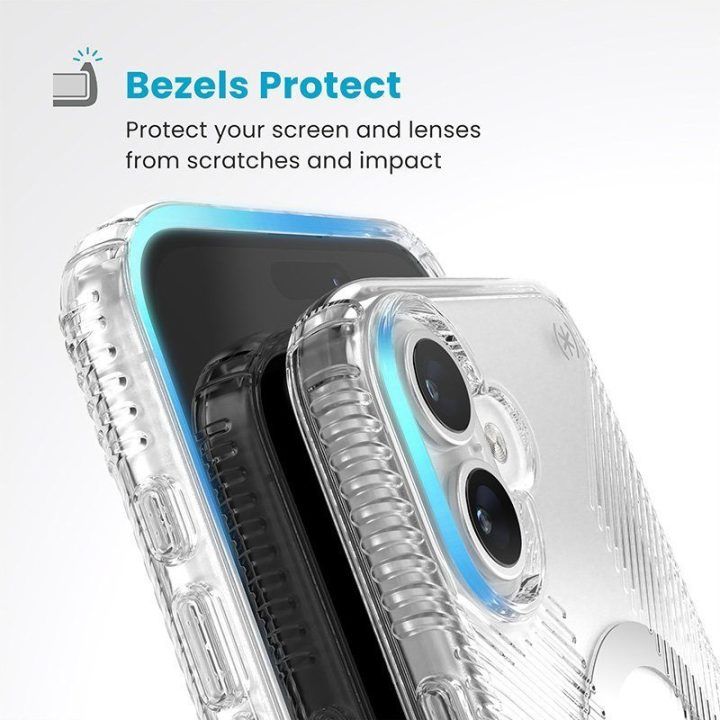 Permatomas dėklas iPhone 16 Plus Speck Presidio Perfect-Clear Grip ClickLock