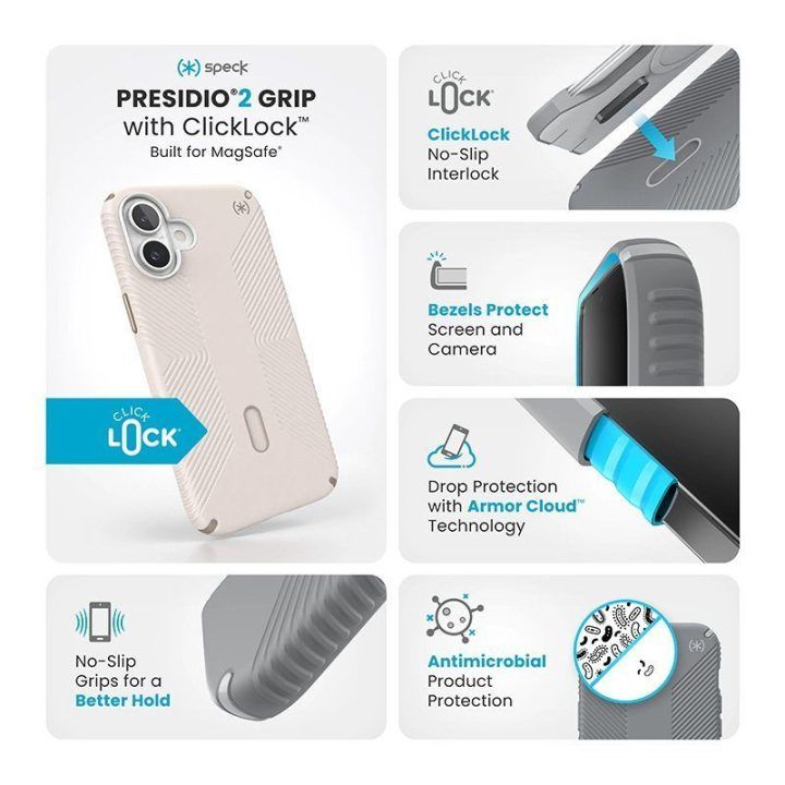 Dėklas iPhone 16 Plus Speck Presidio2 Grip MagSafe