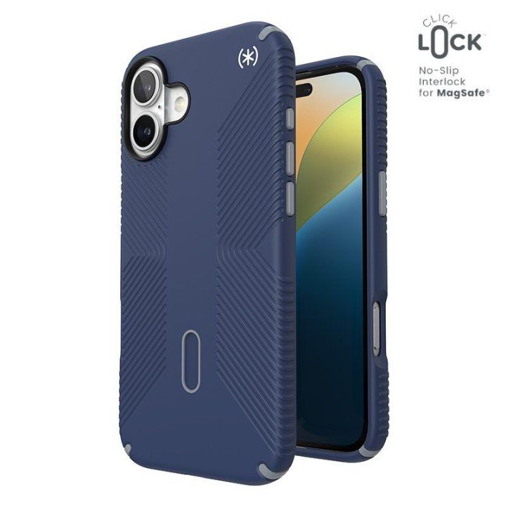 Dėklas iPhone 16 Plus Speck Presidio2 Grip ClickLock MagSafe, mėlynas