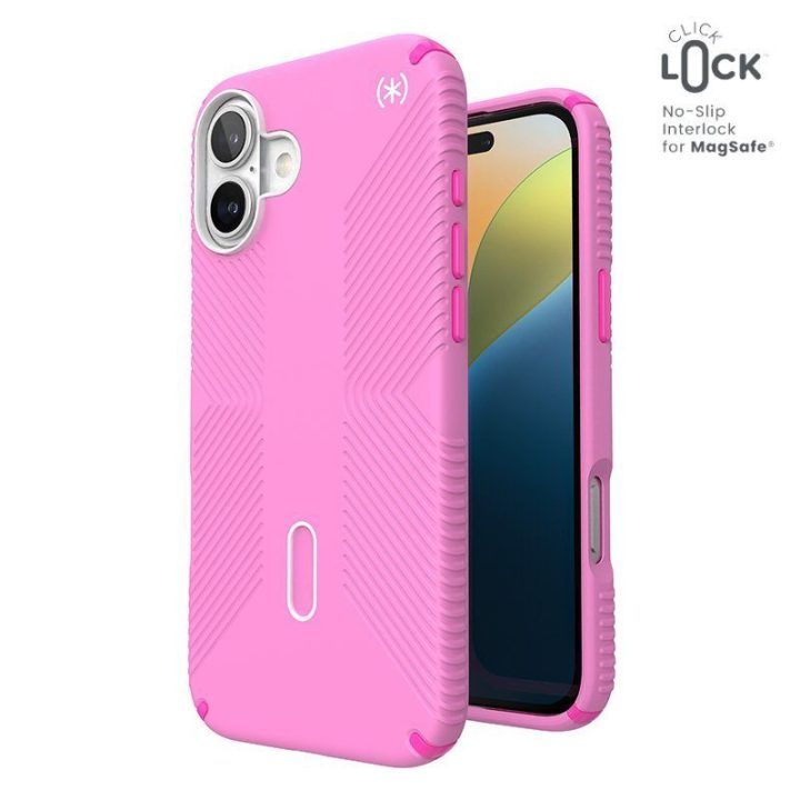 Dėklas iPhone 16 Plus Speck Presidio2 Grip ClickLock MagSafe, rožinis