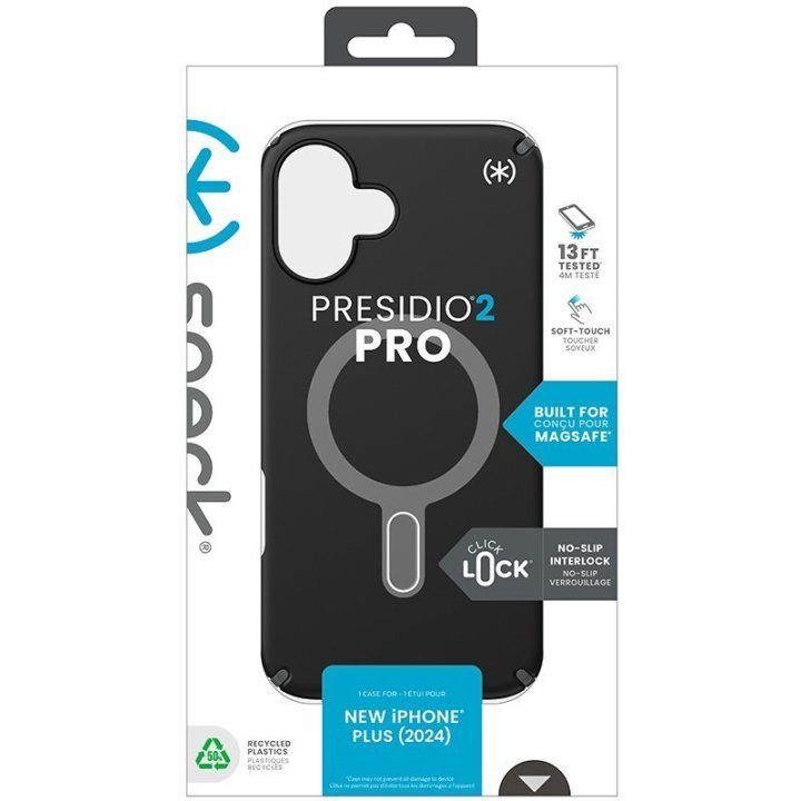 Dėklas iPhone 16 Plus Speck Presidio2 Pro MagSafe, juodas