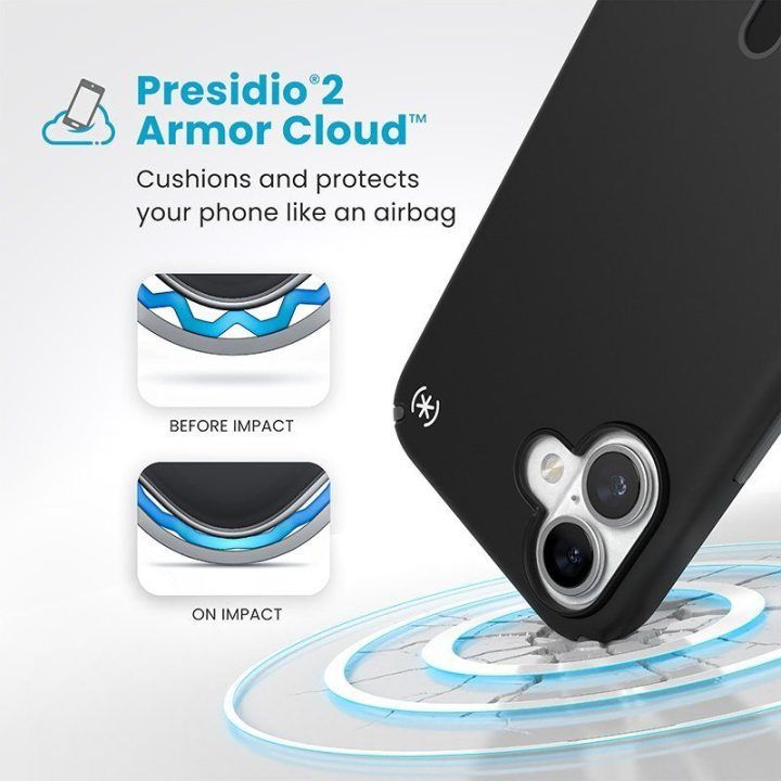 Dėklas iPhone 16 Plus Speck Presidio2 Pro MagSafe, juodas