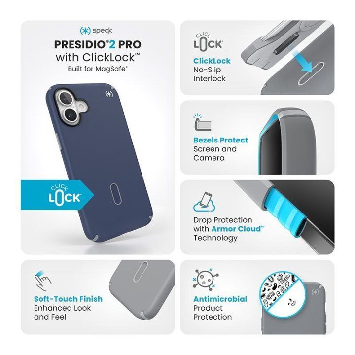 Dėklas iPhone 16 Plus Speck Presidio2 Pro MagSafe