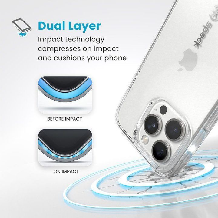 Permatomas dėklas Speck Gemshell iPhone 16 Pro