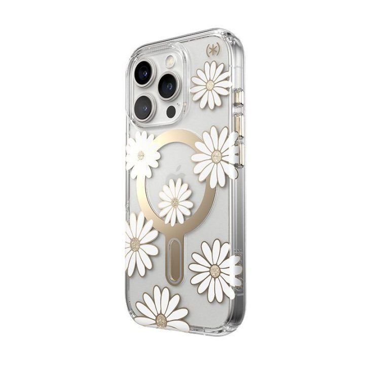 Dėklas iPhone 16 Pro Speck Presidio Lux ClickLock & MagSafe, permatomas
