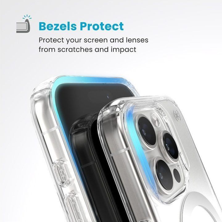 Permatomas dėklas Speck Presidio Perfect-Clear ClickLock MagSafe iPhone 16 Pro