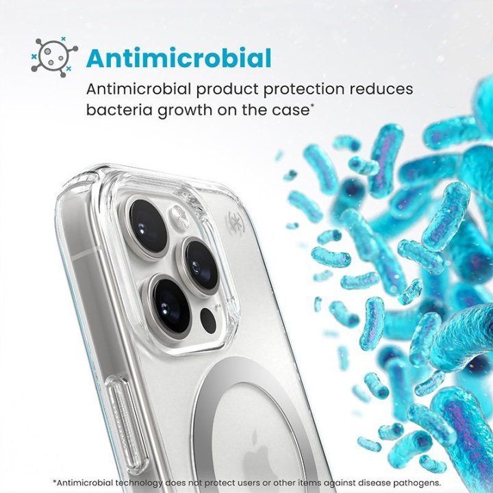 Permatomas dėklas Speck Presidio Perfect-Clear ClickLock MagSafe iPhone 16 Pro