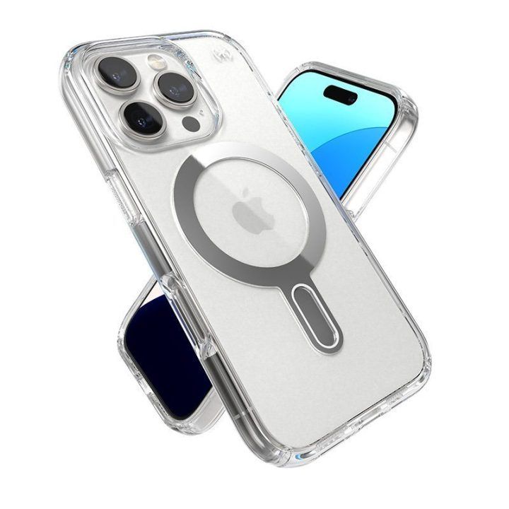 Permatomas dėklas Speck Presidio Perfect-Clear ClickLock MagSafe iPhone 16 Pro