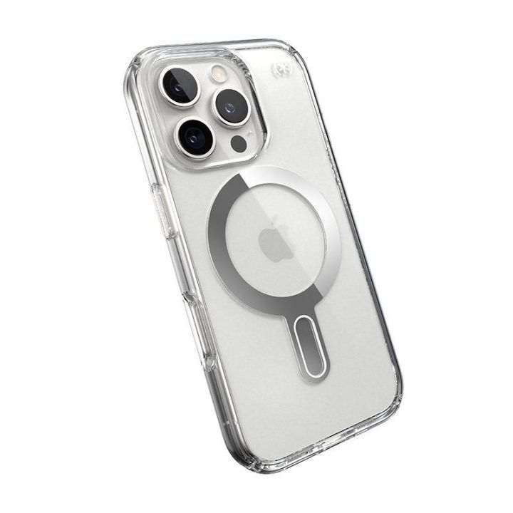 Permatomas dėklas Speck Presidio Perfect-Clear ClickLock MagSafe iPhone 16 Pro