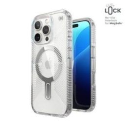 Dėklas iPhone 16 Pro, permatomas Speck Presidio Perfect-Clear Grip