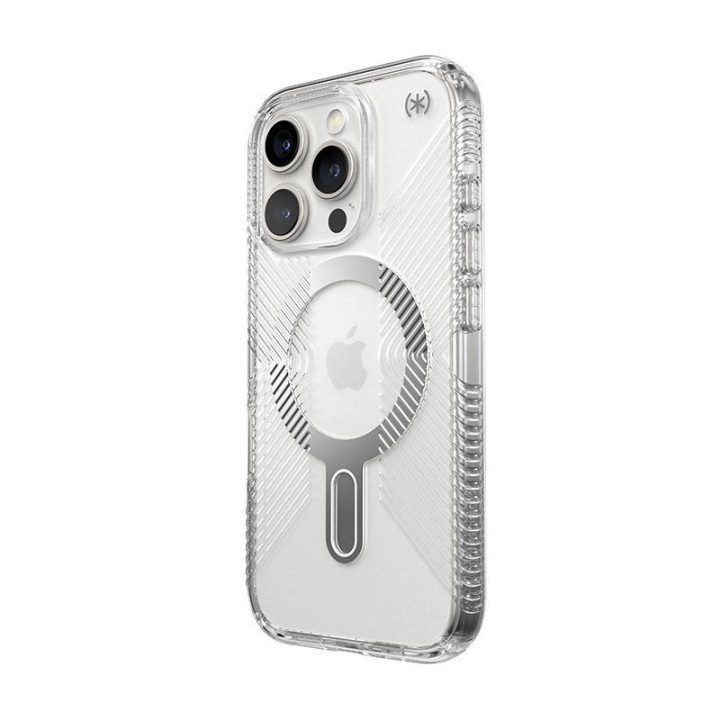 Dėklas iPhone 16 Pro, permatomas Speck Presidio Perfect-Clear Grip