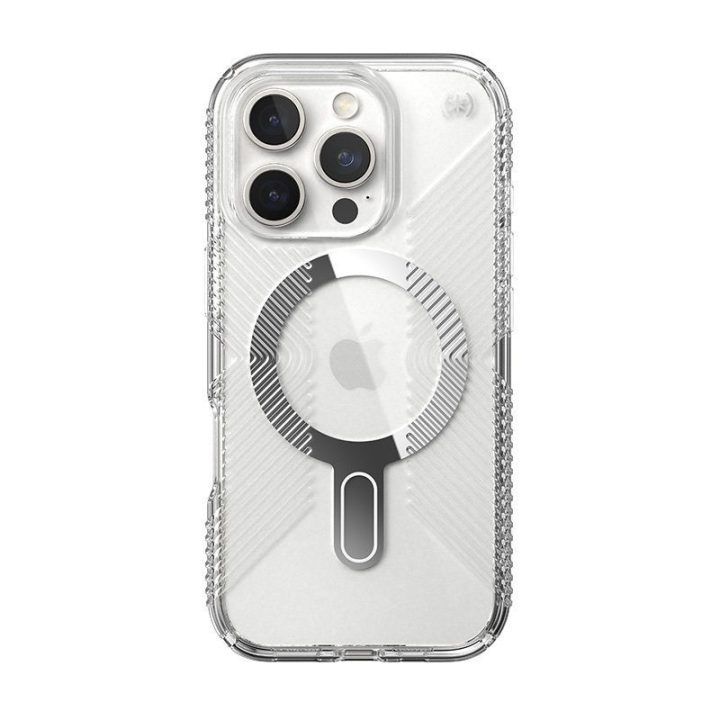 Dėklas iPhone 16 Pro, permatomas Speck Presidio Perfect-Clear Grip