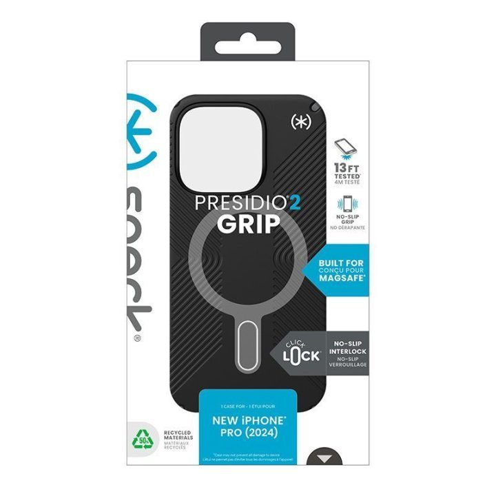 Dėklas iPhone 16 Pro Speck Presidio2 Grip juodas