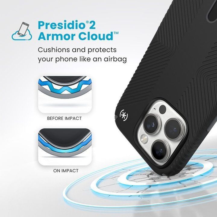 Dėklas iPhone 16 Pro Speck Presidio2 Grip juodas