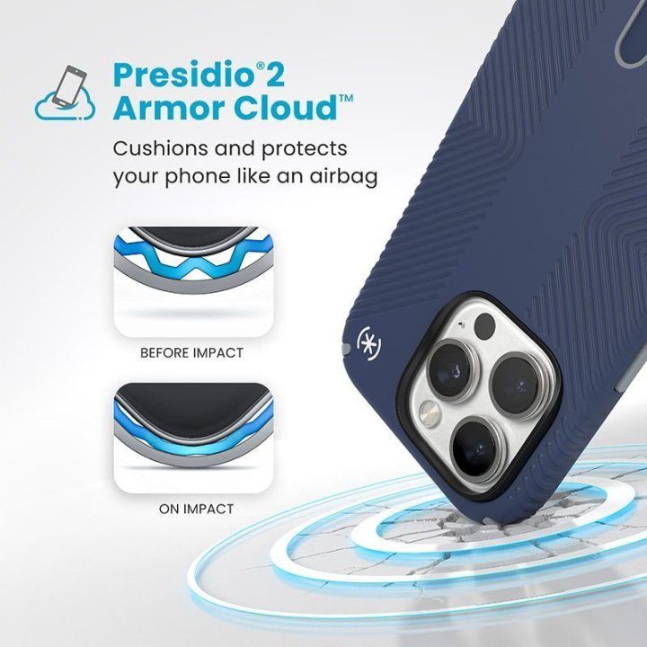 Dėklas Speck Presidio2 Grip MagSafe iPhone 16 Pro