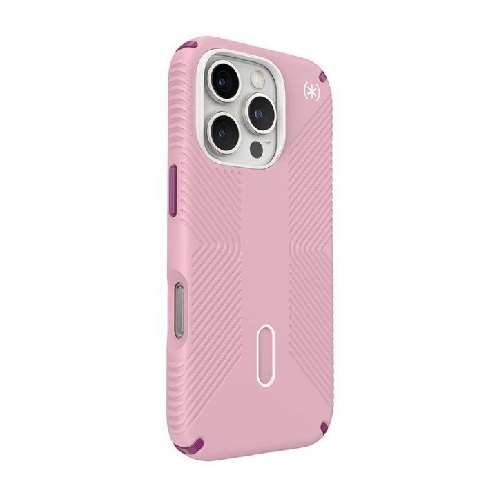 Dėklas iPhone 16 Pro Speck Presidio2 Grip ClickLock, rožinis