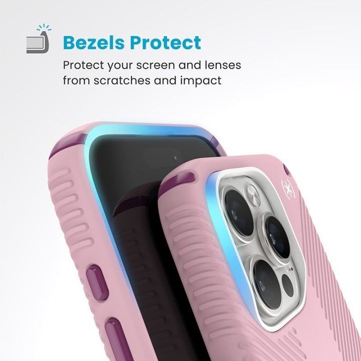 Dėklas iPhone 16 Pro Speck Presidio2 Grip ClickLock, rožinis