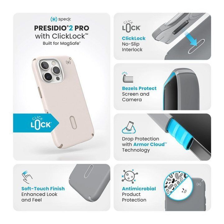 Dėklas iPhone 16 Pro Speck Presidio2 Pro MagSafe