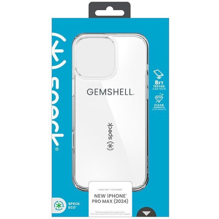 Permatomas dėklas iPhone 16 Pro Max, Speck Gemshell