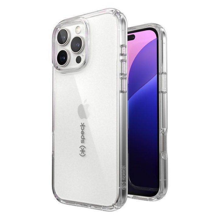 Permatomas dėklas iPhone 16 Pro Max, Speck Gemshell