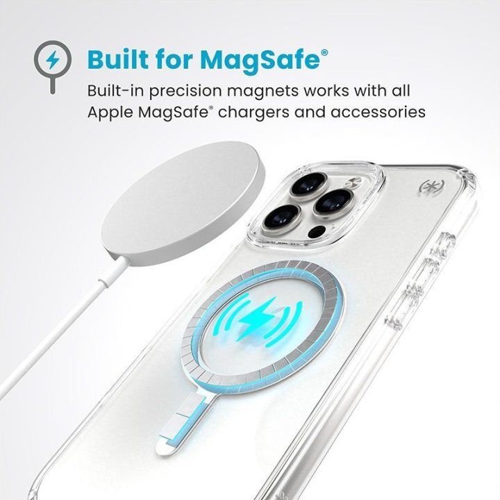 Dėklas iPhone 16 Pro Max, permatomas Speck Presidio Perfect-Clear MagSafe