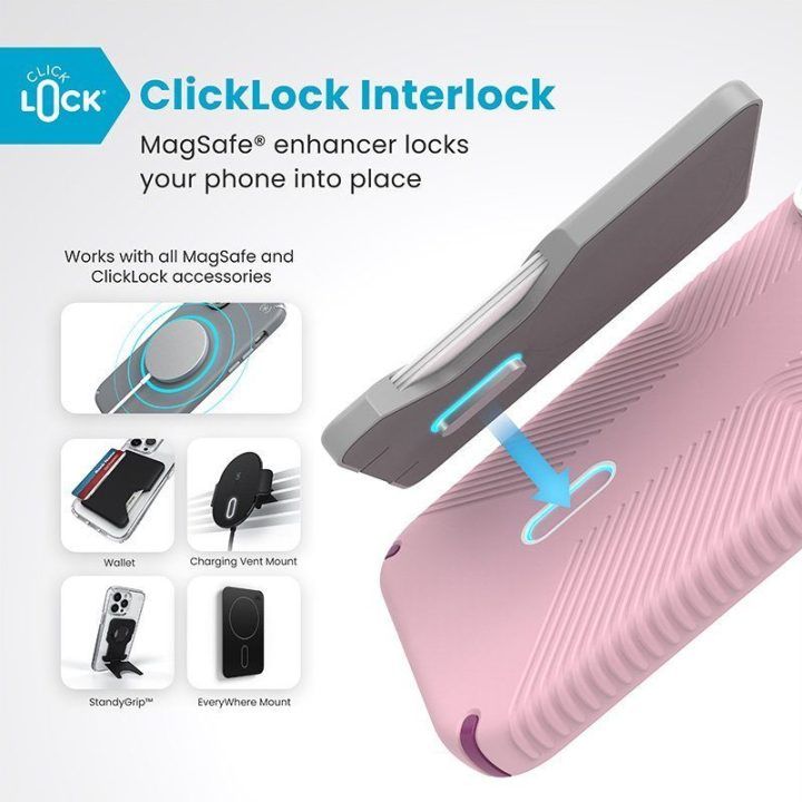 Dėklas iPhone 16 Pro Max Speck Presidio2 Grip ClickLock MagSafe