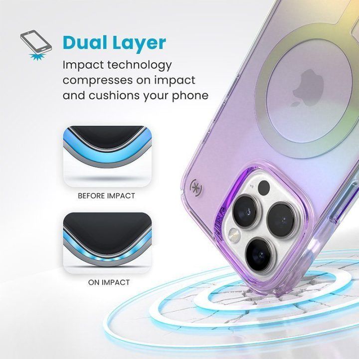 Dėklas iPhone 16 Pro Max Speck Presidio2 Lux MagSafe, violetinis