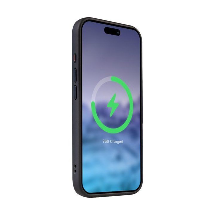 Dėklas iPhone 16, juodas, Crong Hybrid Frost MAG Cover