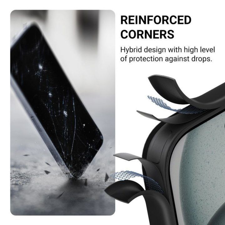 Dėklas iPhone 16, juodas, Crong Hybrid Frost MAG Cover