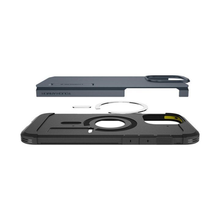 Dėklas Spigen Tough Armor Mag MagSafe iPhone 16 Pro Max, juodas
