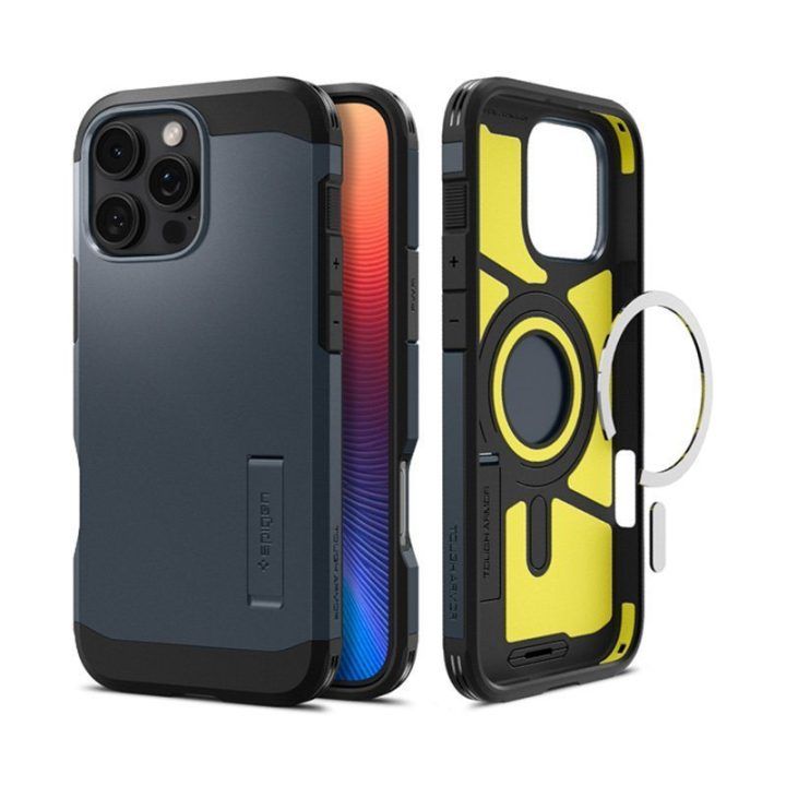 Dėklas Spigen Tough Armor Mag MagSafe iPhone 16 Pro Max, juodas