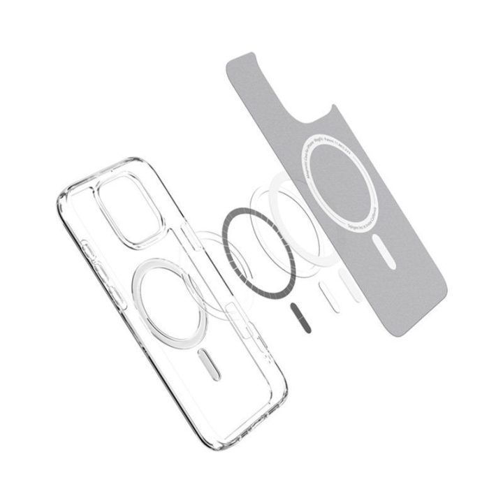 Dėklas Spigen Ultra Hybrid MagSafe iPhone 16 Pro, baltas