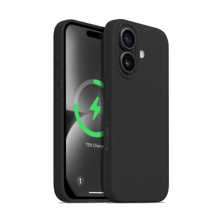 Telefono dėklas Crong Color Cover Magnetic iPhone 16, juodas