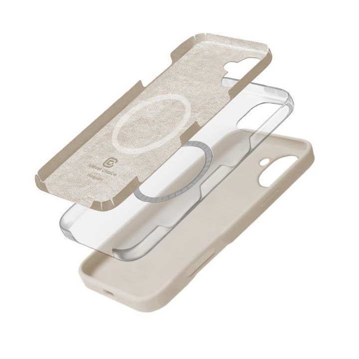 Dėklas iPhone 16, silikoninis, Stone Beige, Crong