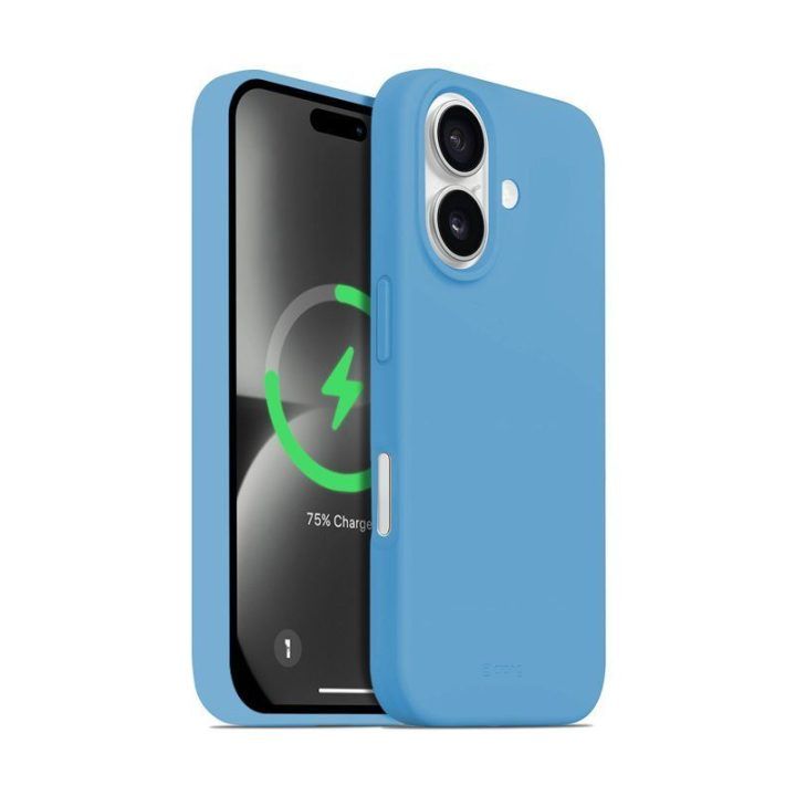 Mėlynas „MagSafe“ dėklas „Crong Color Cover Magnetic“ iPhone 16