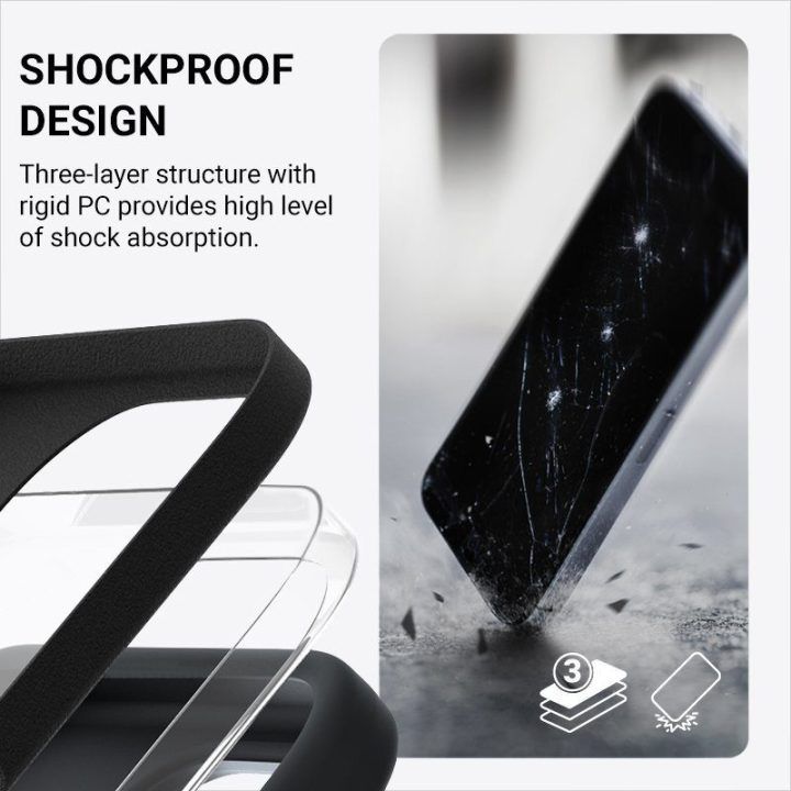 Dėklas iPhone 16 Plus, juodas, Crong Color Cover Magnetic
