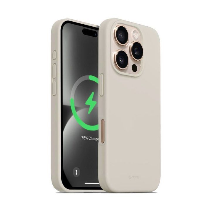 Dėklas iPhone 16 Pro, Stone Beige, Crong