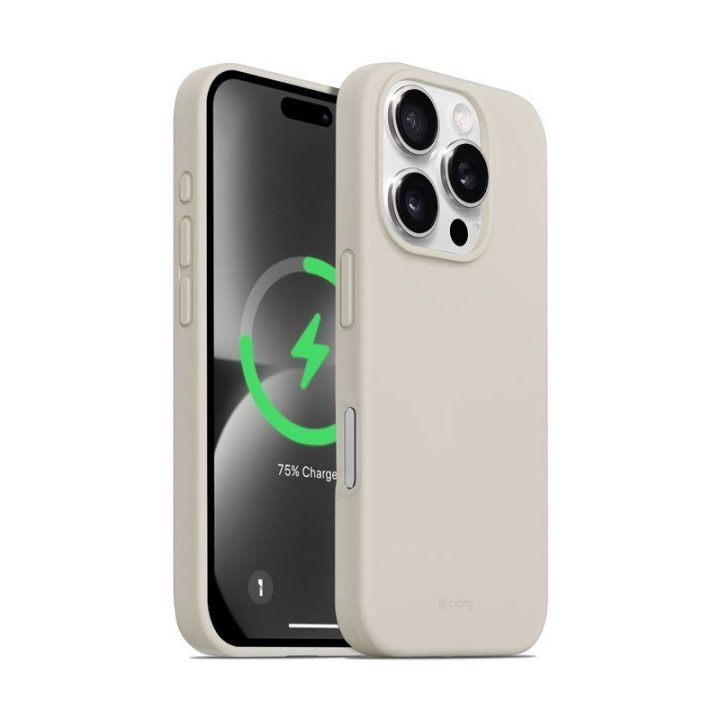 Dėklas iPhone 16 Pro, Stone Beige, Crong
