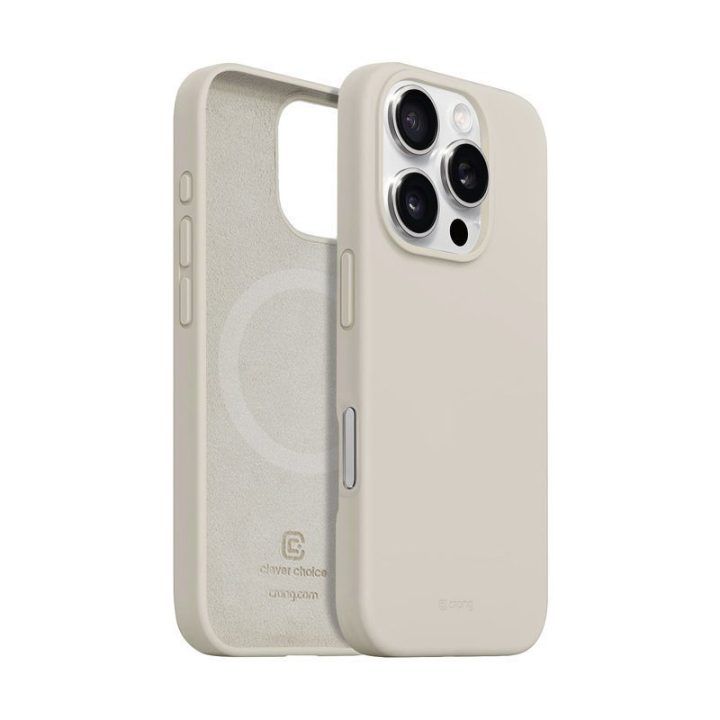 Dėklas iPhone 16 Pro, Stone Beige, Crong