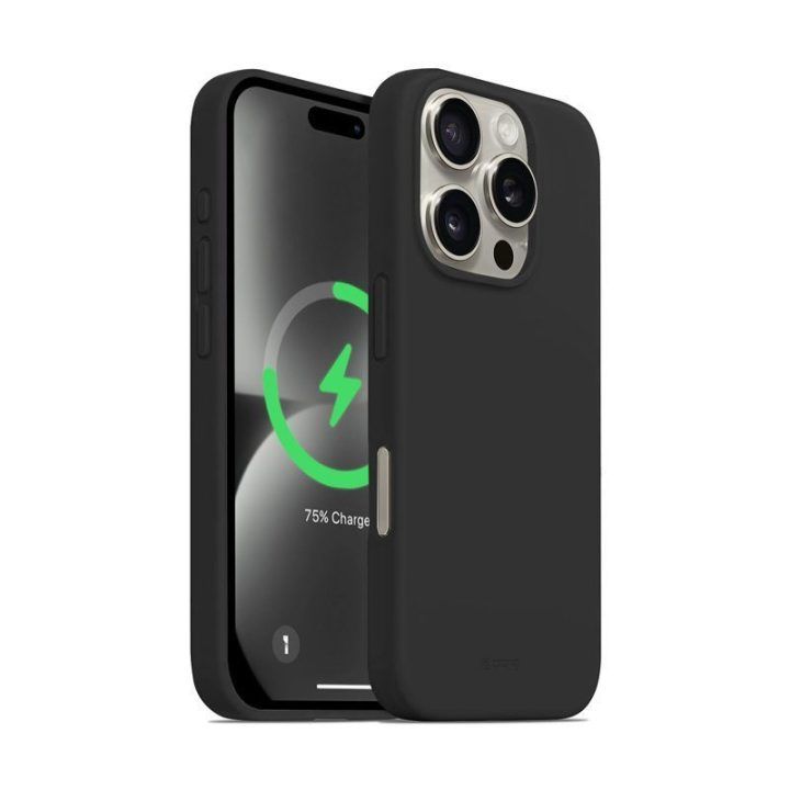 Dėklas iPhone 16 Pro Max, juodas, Crong Color Cover Magnetic