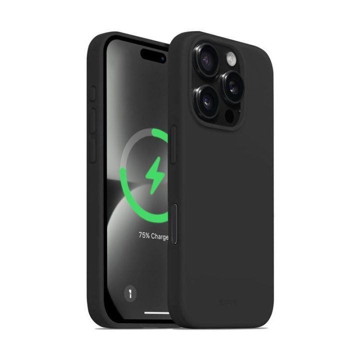 Dėklas iPhone 16 Pro Max, juodas, Crong Color Cover Magnetic