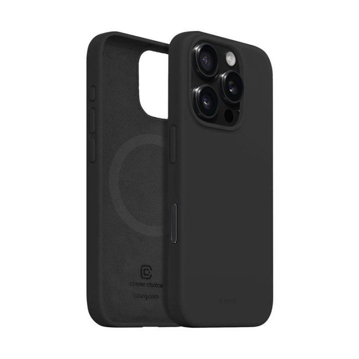 Dėklas iPhone 16 Pro Max, juodas, Crong Color Cover Magnetic