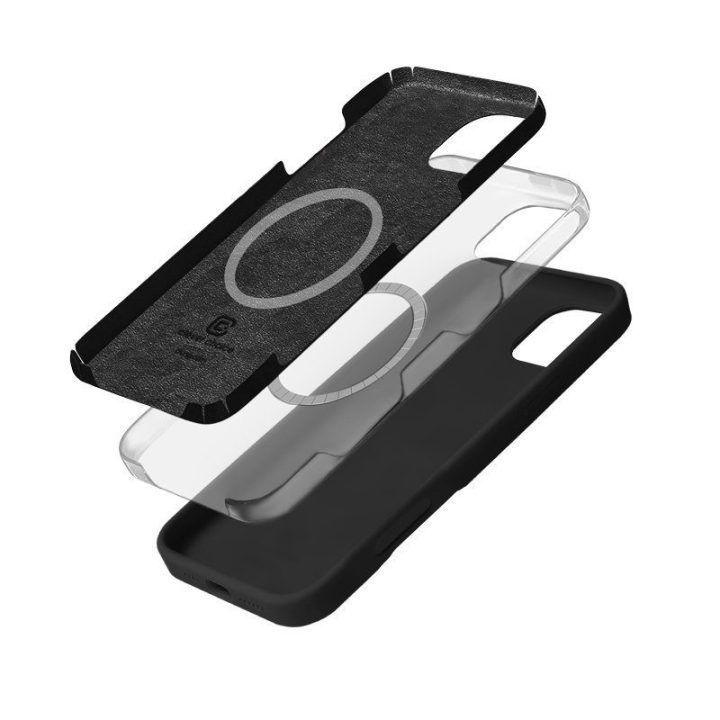 Dėklas iPhone 16 Pro Max, juodas, Crong Color Cover Magnetic