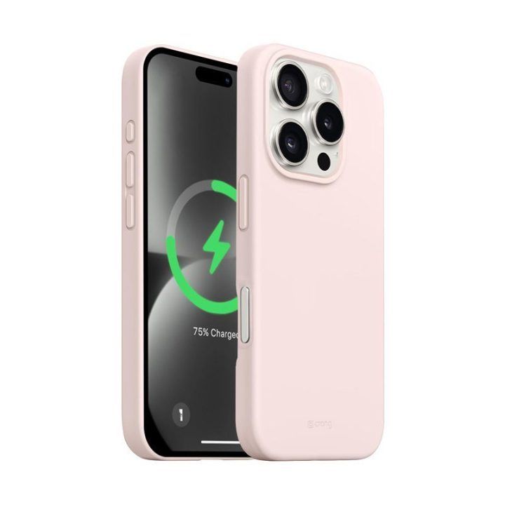 Dėklas iPhone 16 Pro Max Crong Color Cover Magnetic, rožinis