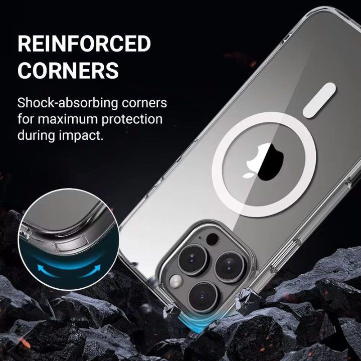 Dėklas iPhone 16 Pro Max, permatomas Crong Clear MAG