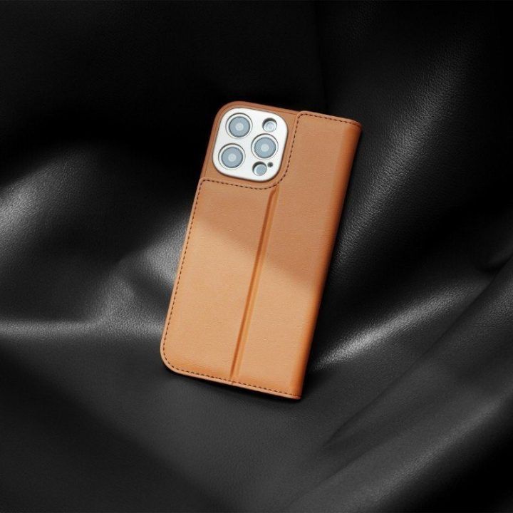 Moshi Overture MagSafe atverčiamas dėklas iPhone 16 Pro, rudas