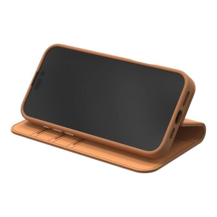 Moshi Overture MagSafe atverčiamas dėklas iPhone 16 Pro, rudas